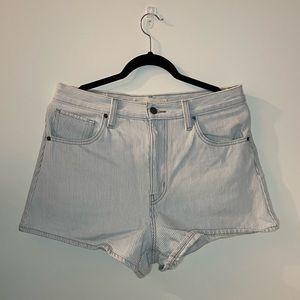 Levi’s pinstripe jean shorts